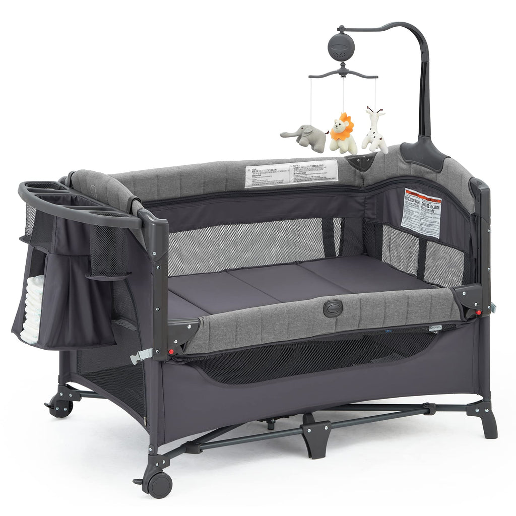 5-in-1 Pack and Play with Bassinet and Changing Table Y366