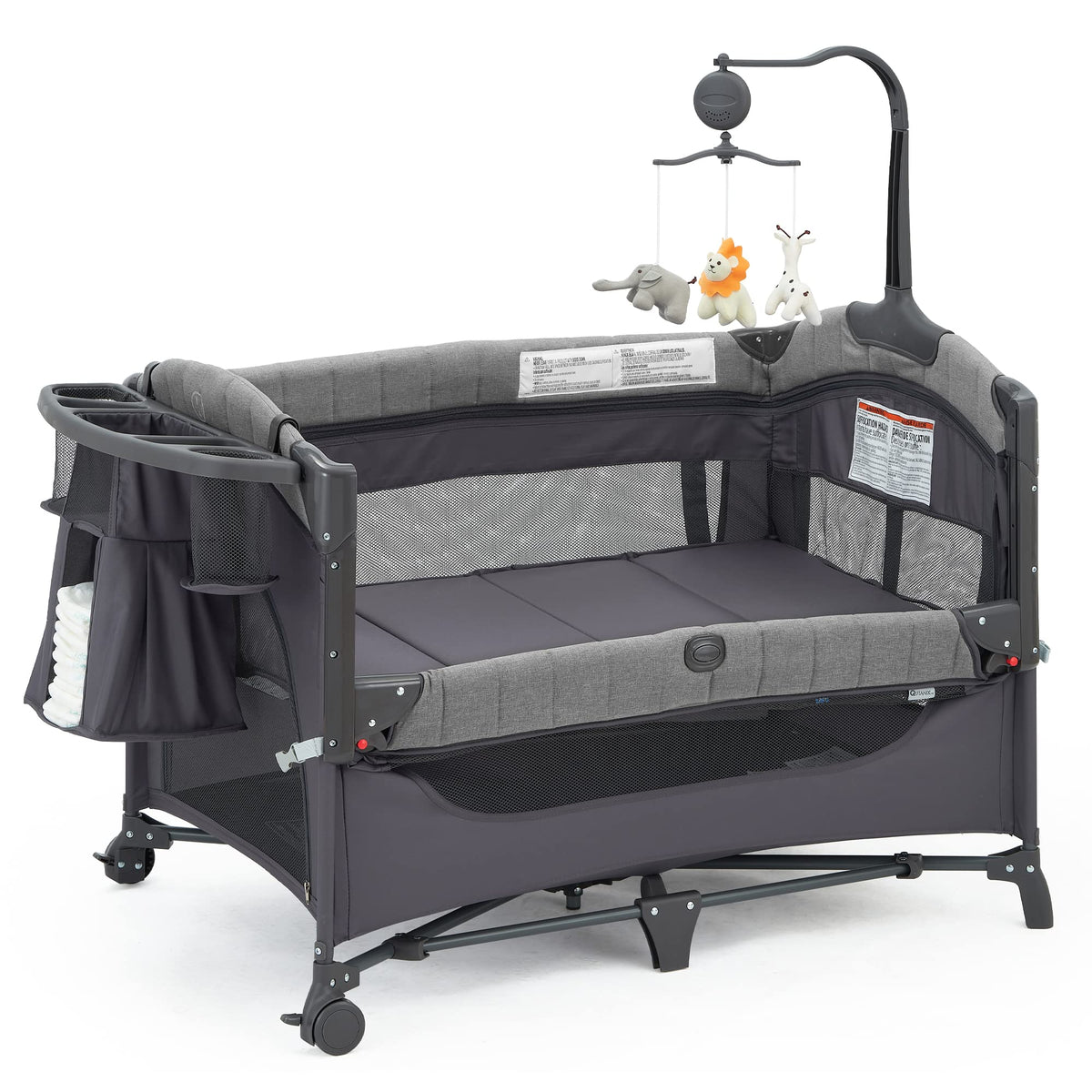 5-in-1 Pack and Play with Bassinet and Changing Table Y366
