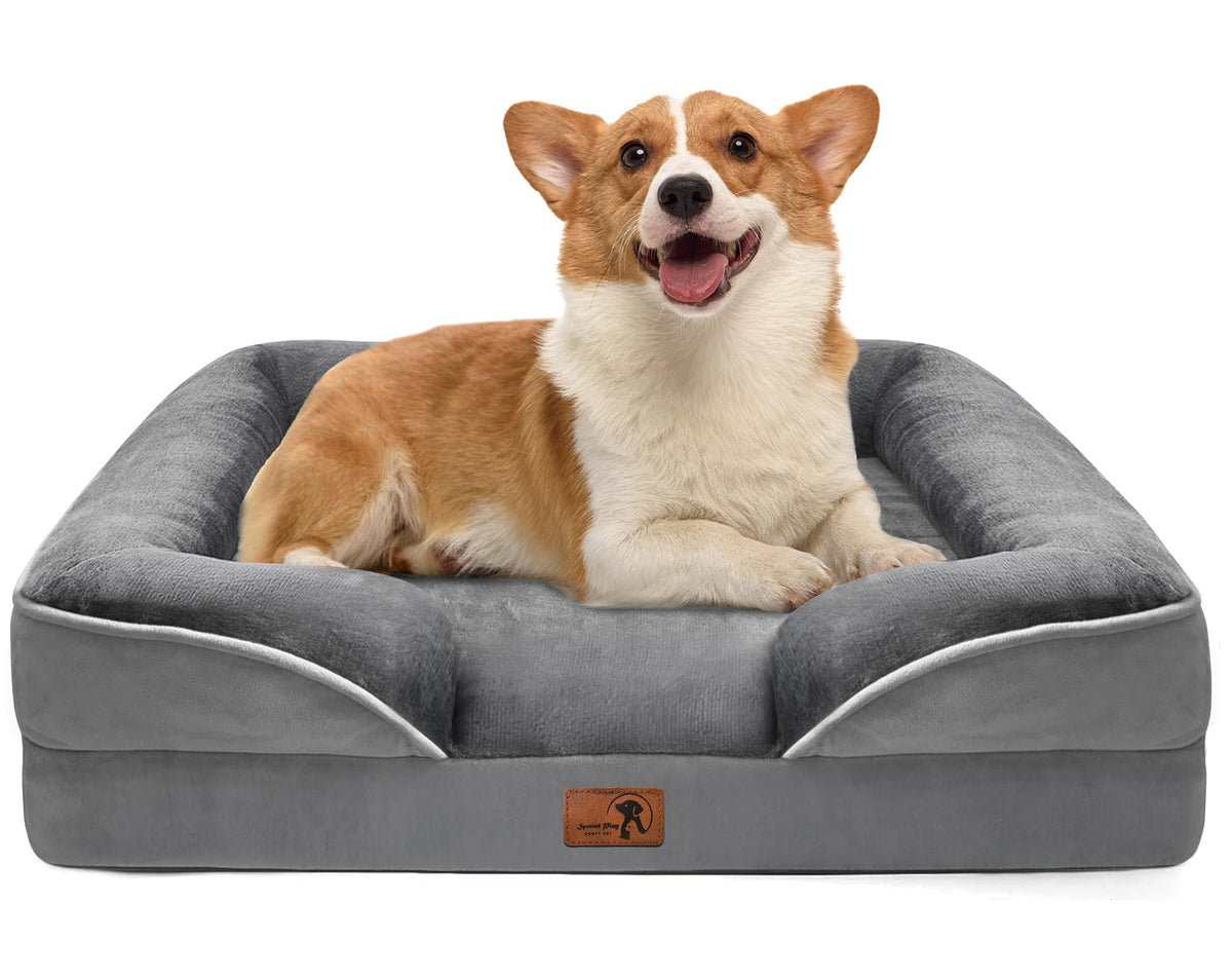 Orthopedic Dog Bed with Sides Grey Q5877
