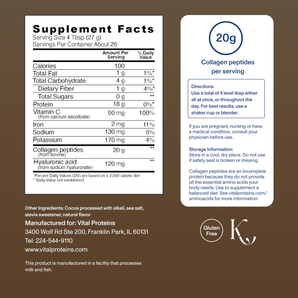 Collagen Peptides Chocolate 24.7oz J98773