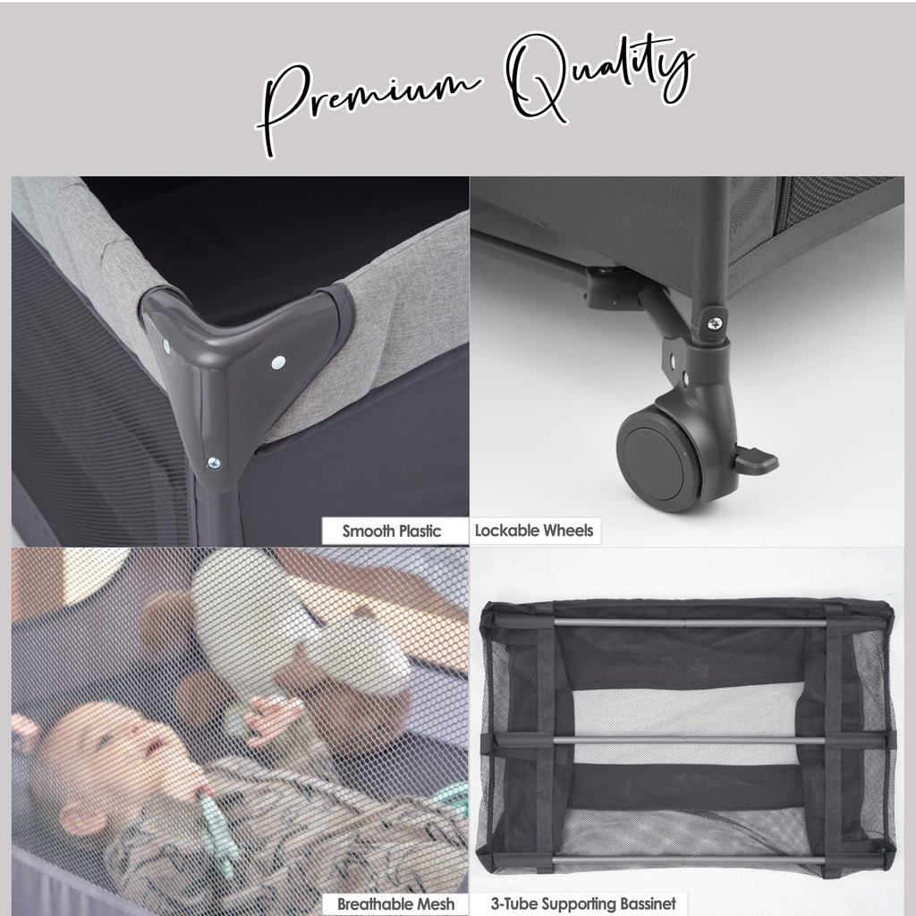 5-in-1 Pack and Play with Bassinet and Changing Table Y366