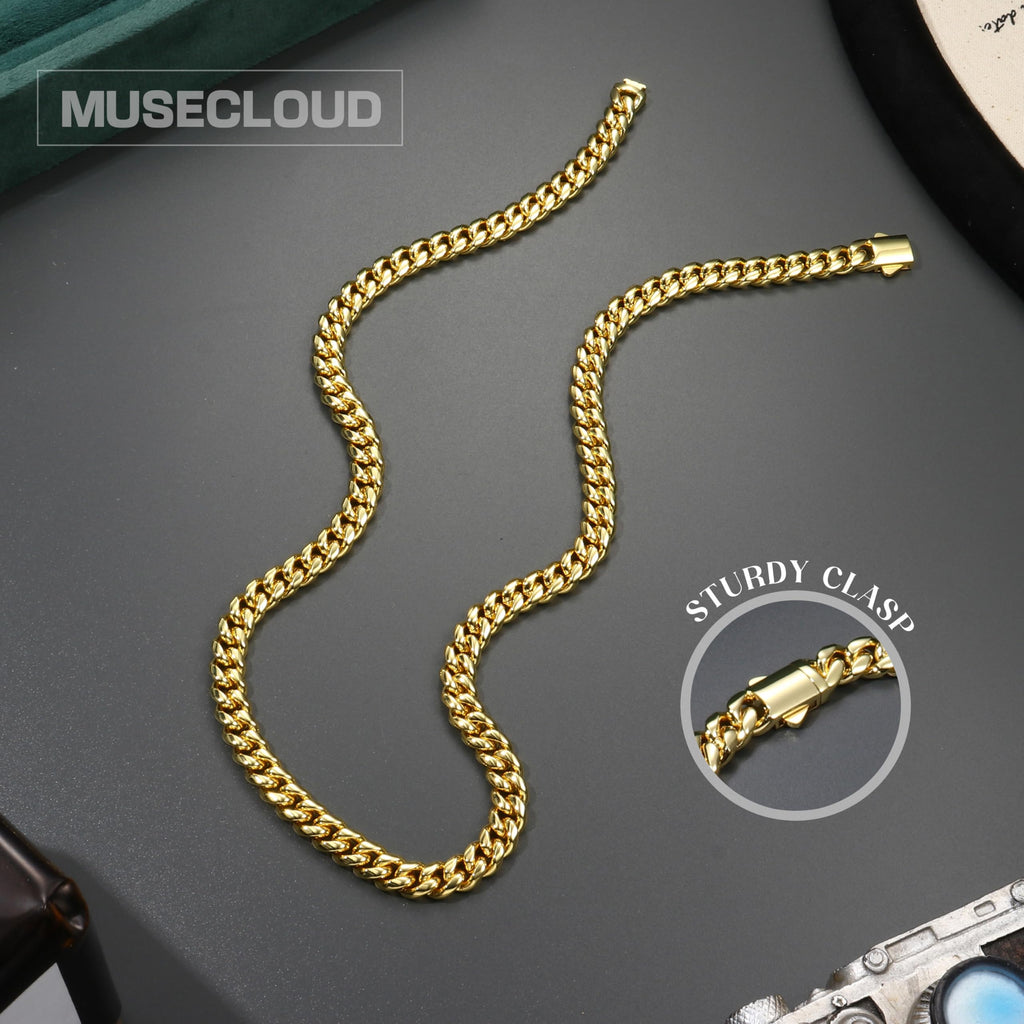 Gold Cuban Link Chain 5-14mm Stainless Steel C83953