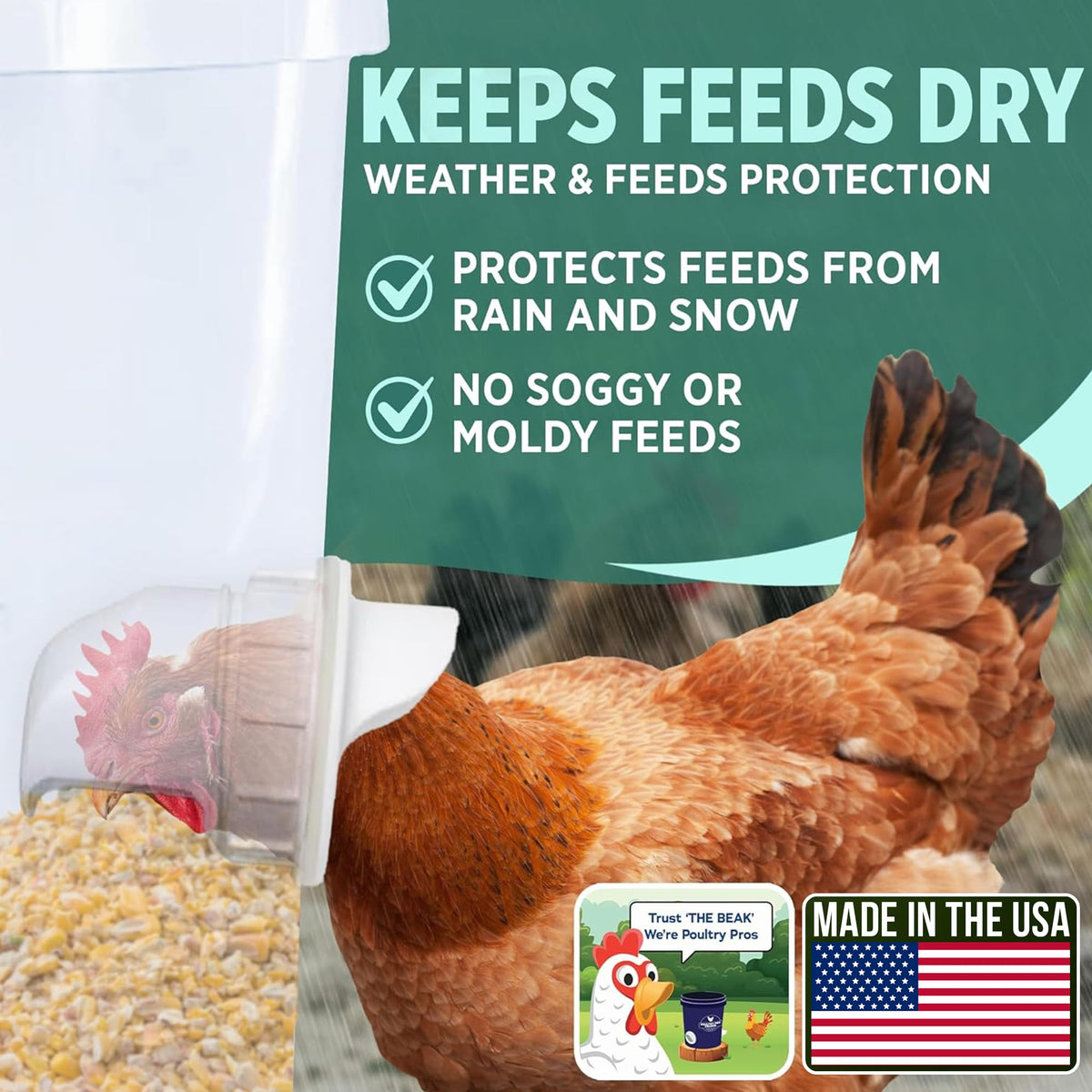 Chicken Feeder and Waterer Set with 3 Ports J2639
