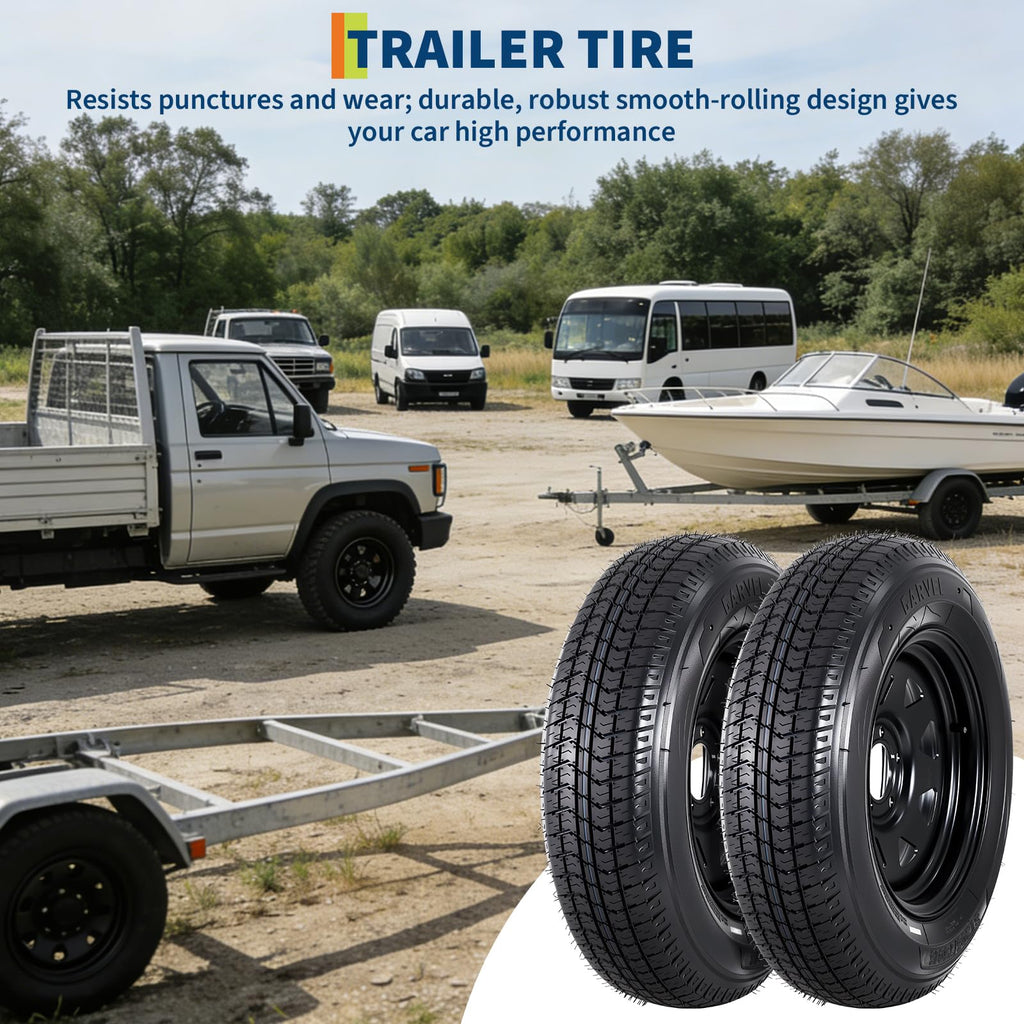 2-Pack ST205/75D15 Trailer Tires and 15" Rims I95755