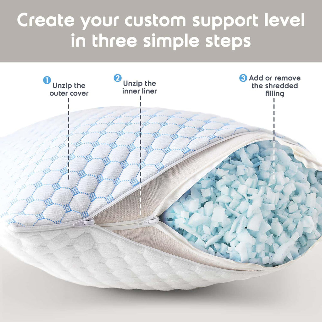King Size Memory Foam Pillow Set of 2 Q117
