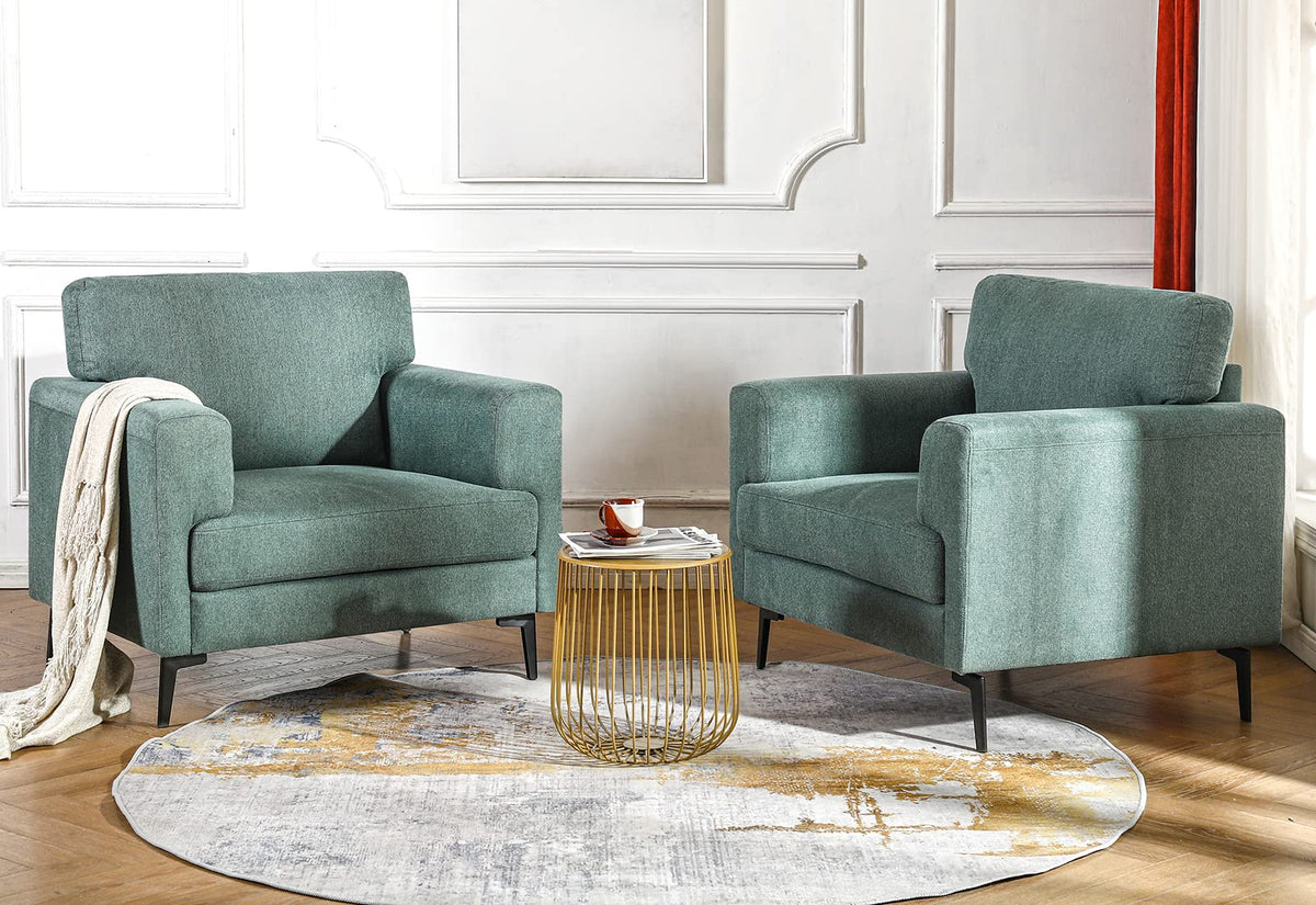 Oversized Linen Accent Chair 2PC G7817