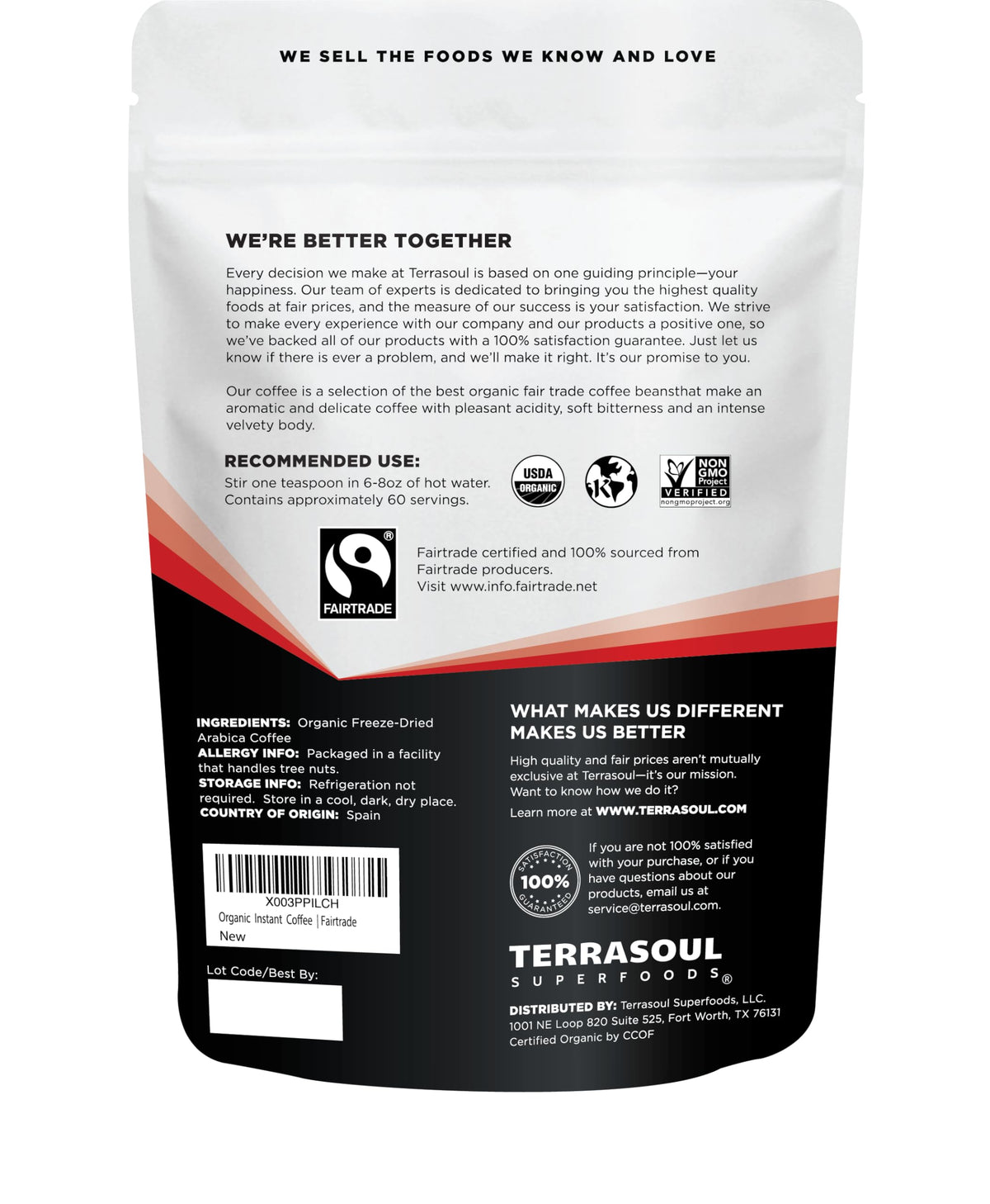 Organic Freeze-Dried Instant Coffee, 3.5 oz C835120