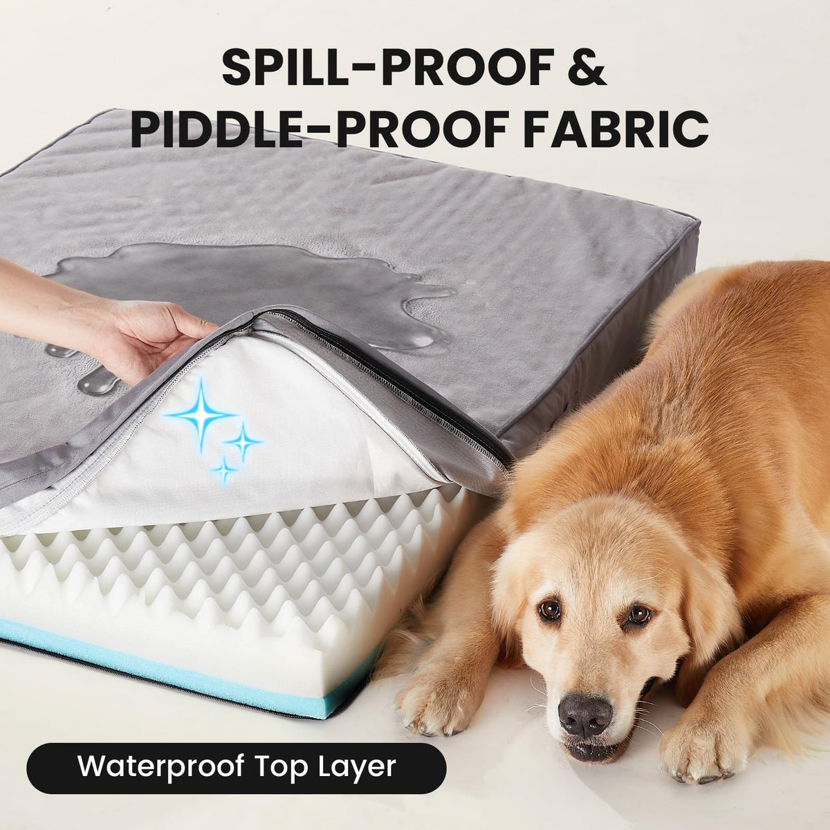 Large Reversible Memory Foam Dog Bed S257