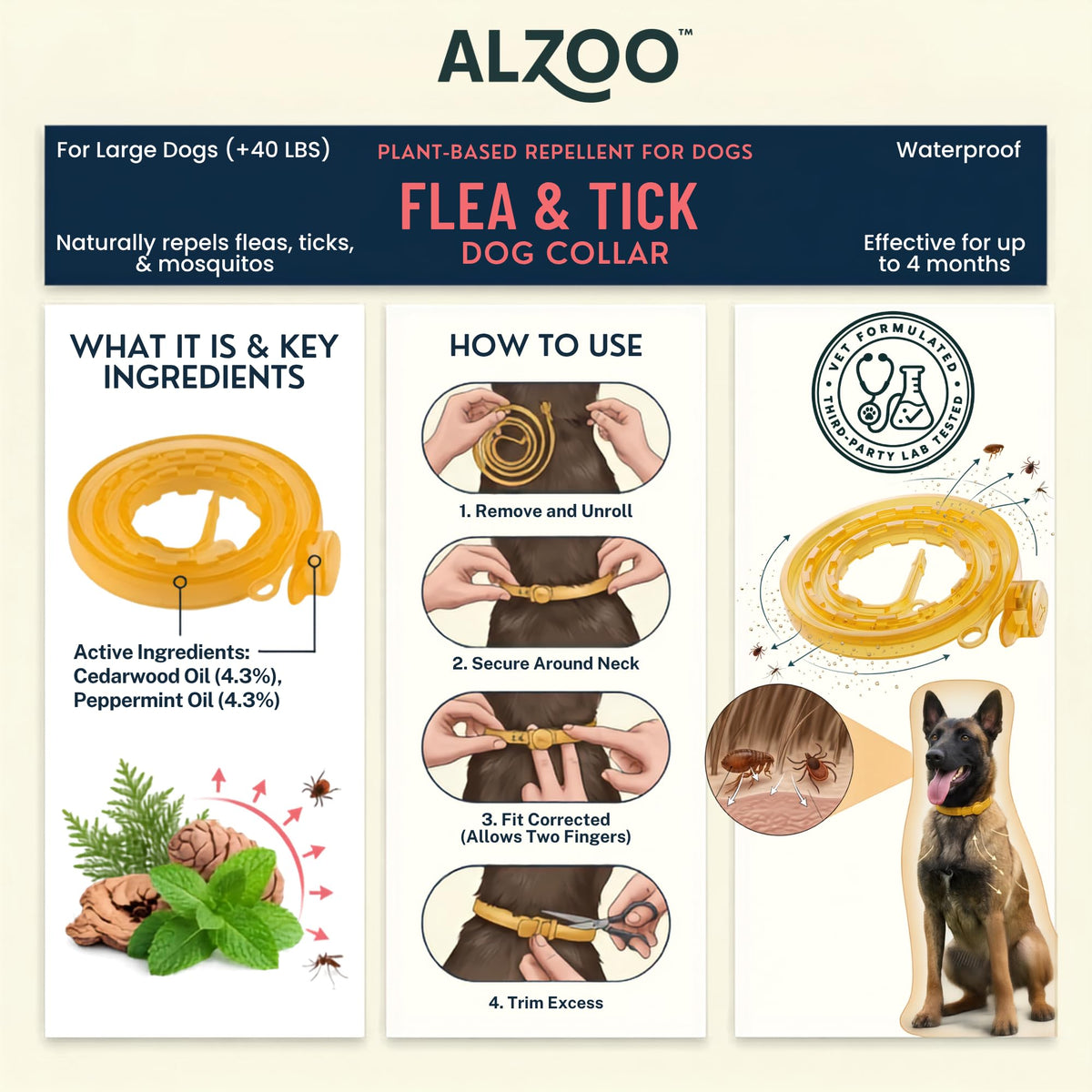 Plant Based Flea & Tick Dog Collar R46024