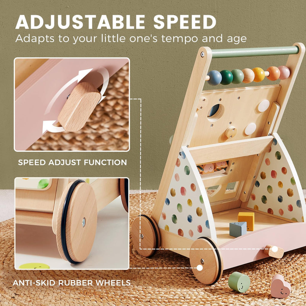 Wooden Baby Walker with Activity Center T660321