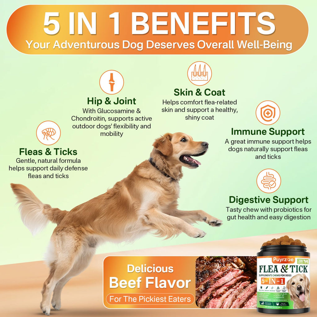 Flea and Tick Prevention for Dogs Chew A607