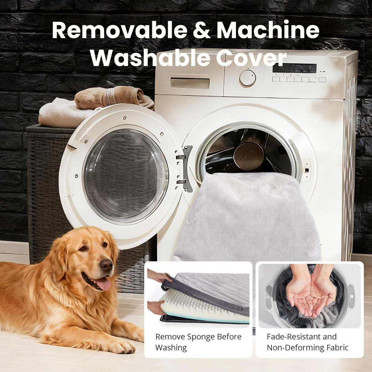 Large Reversible Memory Foam Dog Bed S257