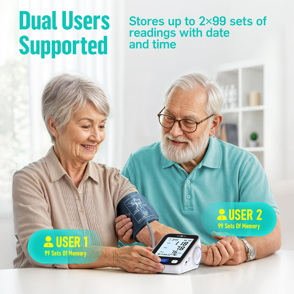 Upper Arm Blood Pressure Monitor with Wide Range Cuff P8065