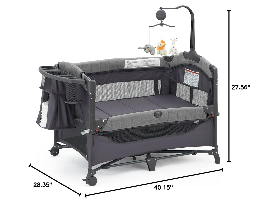 5-in-1 Pack and Play with Bassinet and Changing Table Y366