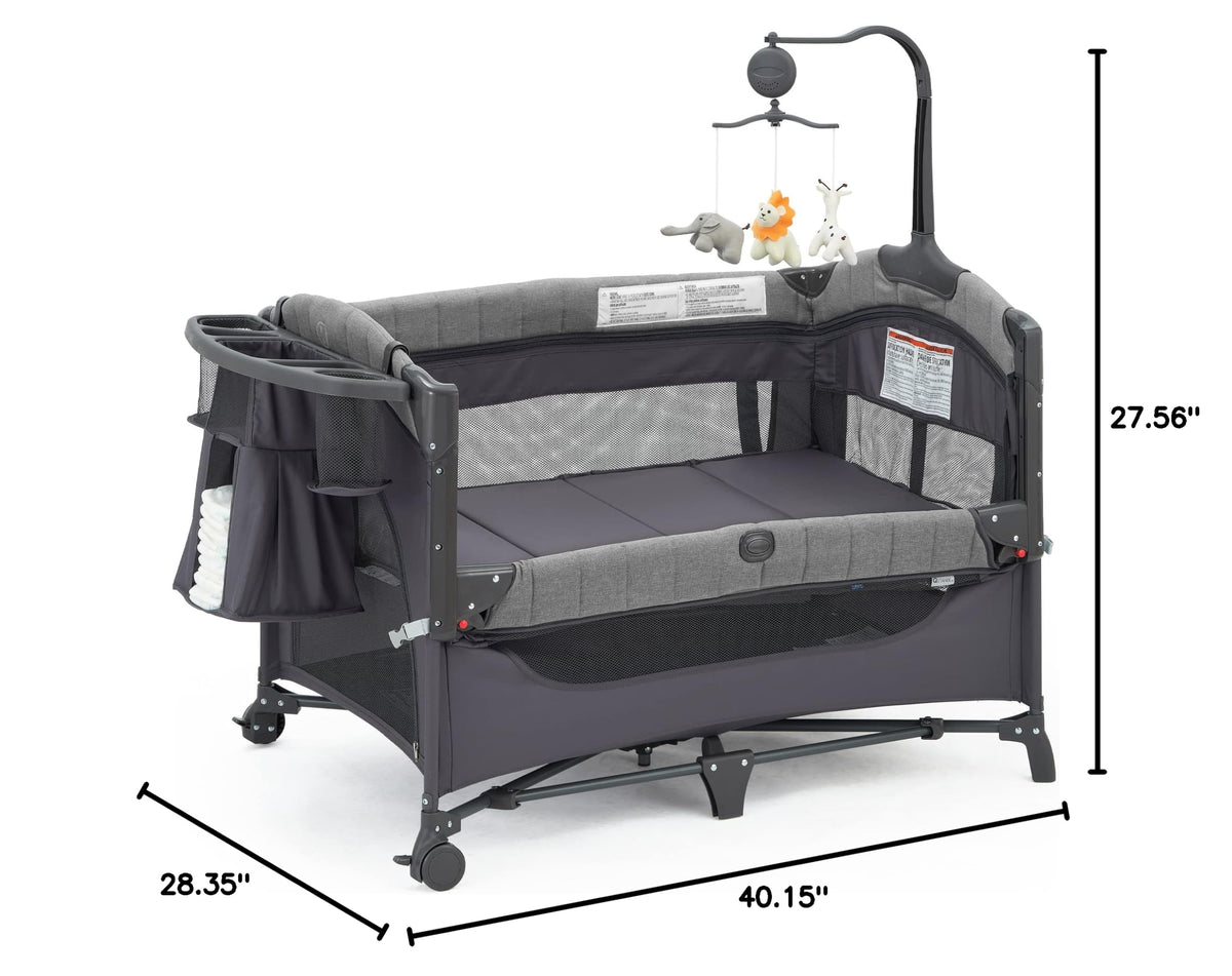 5-in-1 Pack and Play with Bassinet and Changing Table Y366