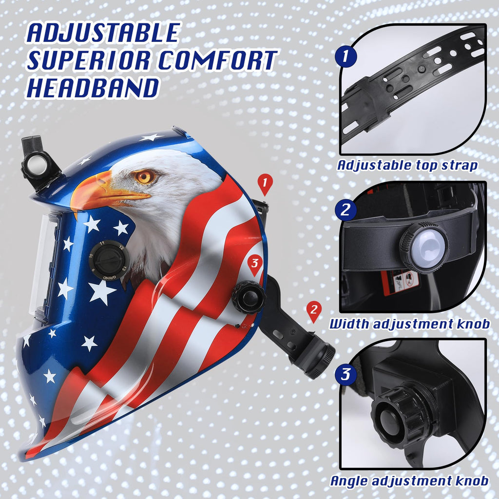 Auto Darkening Welding Helmet with LED Light U3276