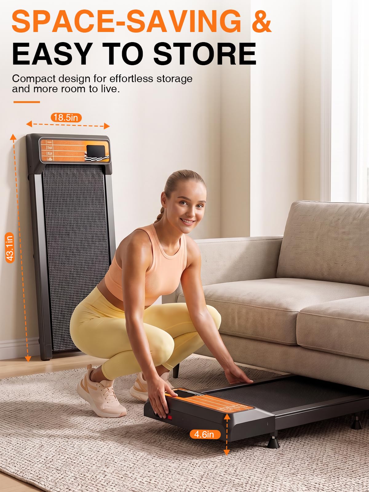 Under Desk Treadmill with Incline Y9118