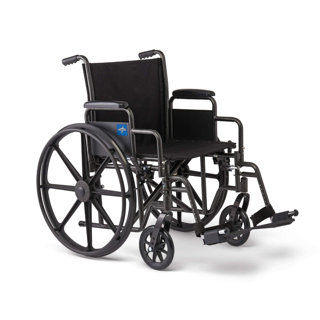 Folding Wheelchair with Swing-Back Desk-Length Arms and Swing-Away Footrests K768096