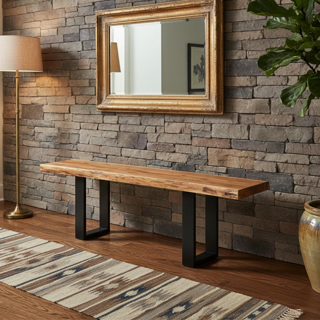 Solid Wood Entryway Bench H60007