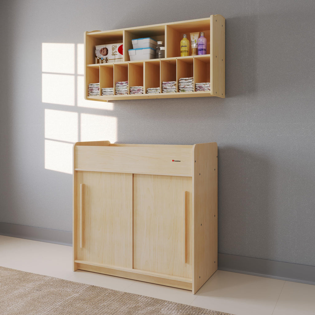 Daycare Changing Table with Built-in Shelving V526238