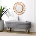 Oval Storage Bench with Rubber Wood Legs P3555