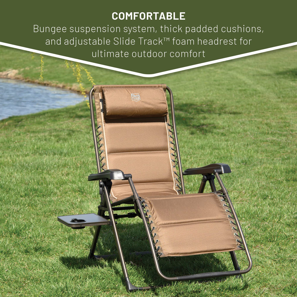 Brown Zero Gravity Folding Recliner Chair with Cup Holder M213