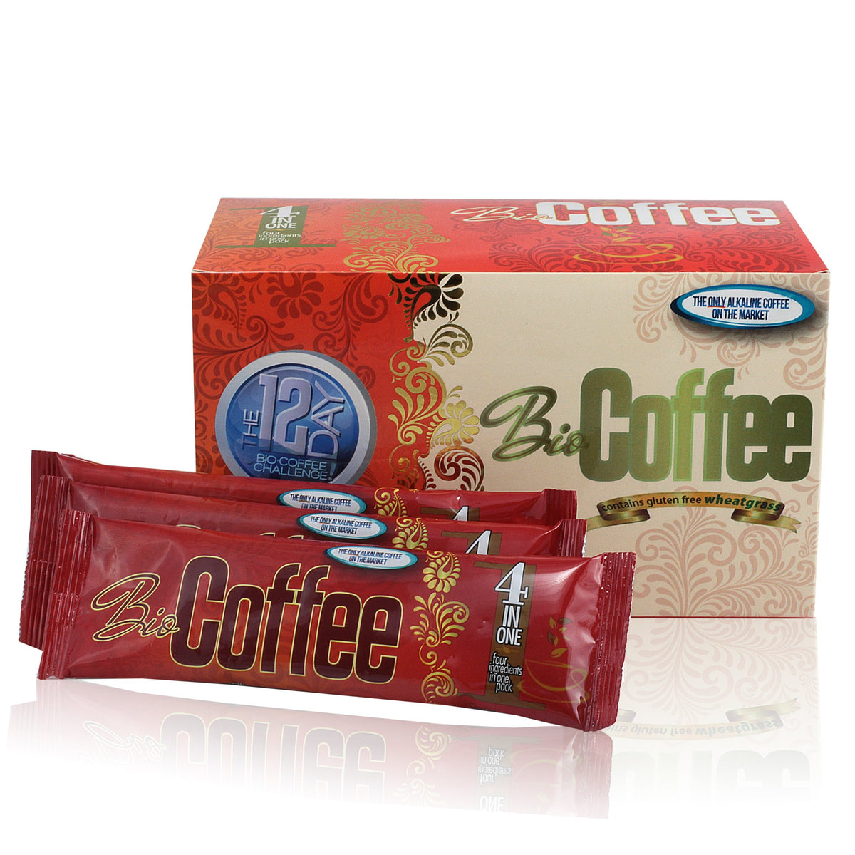 Organic Instant Non-dairy Alkaline Coffee 12 Sachet Box X5694